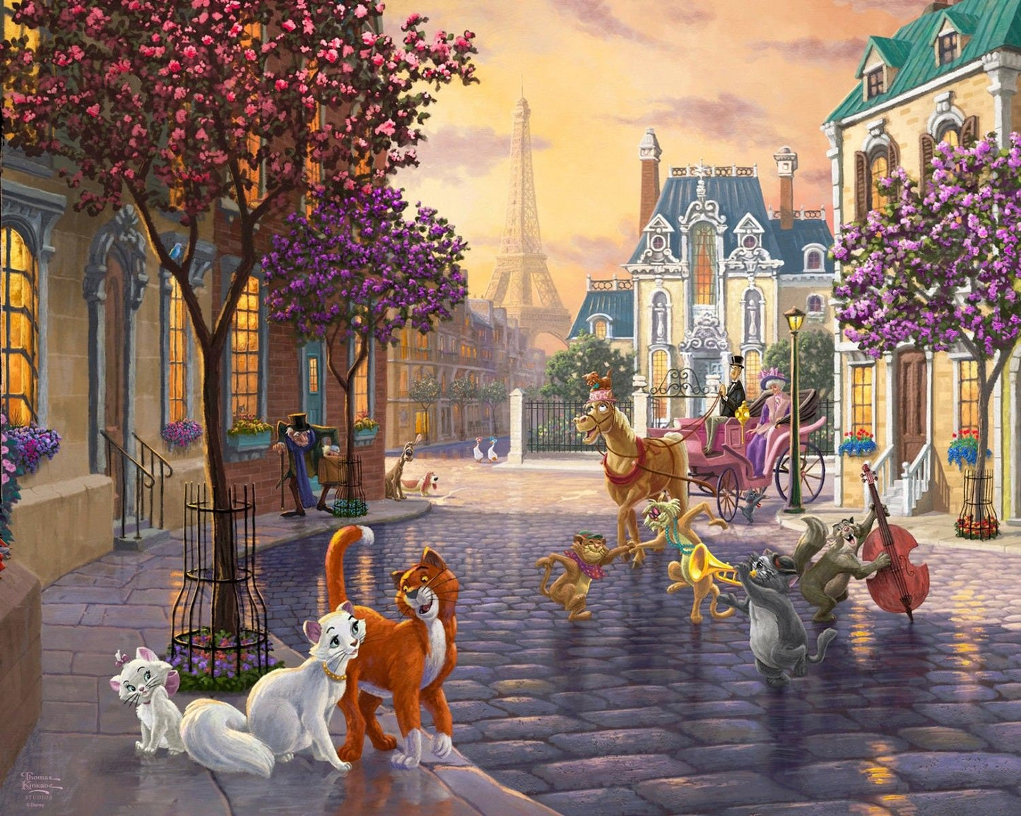 Disney Dreams Collection 4 by Thomas Kincade Studios 36" Panel The Aristocats DS20950C1 Cotton Woven Panel