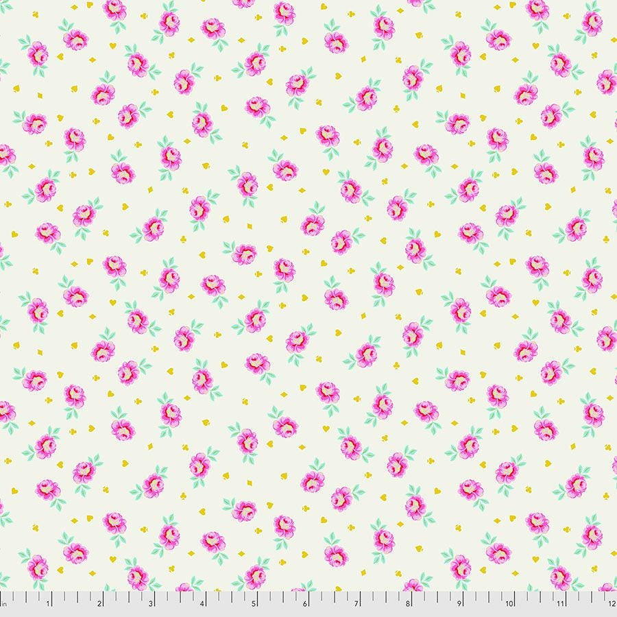 Tula Pink Pint Sized Prints (Curiouser & Curiouser) Baby Buds Sugar PWTP167.SUGAR Cotton Woven Fabric