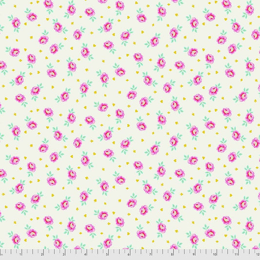 Tula Pink Pint Sized Prints (Curiouser & Curiouser) Baby Buds Sugar PWTP167.SUGAR Cotton Woven Fabric