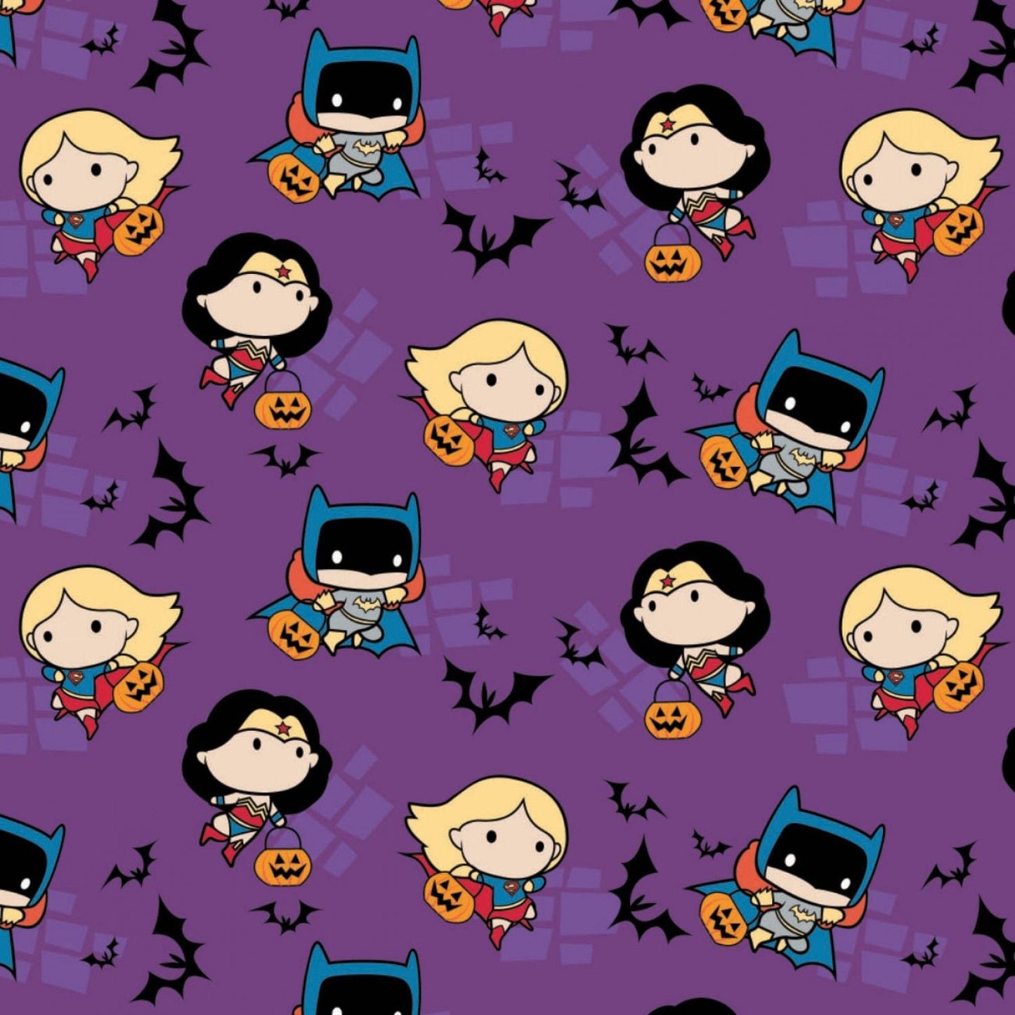 Character Halloween 2 Licensed Kawaii Purple 23421118-3 Cotton Woven Fabric