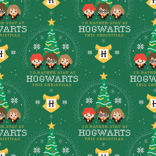 Character Winter Holiday 2 Licensed Harry Potter Hogwarts Holiday 23800691-2 Cotton Woven Fabric