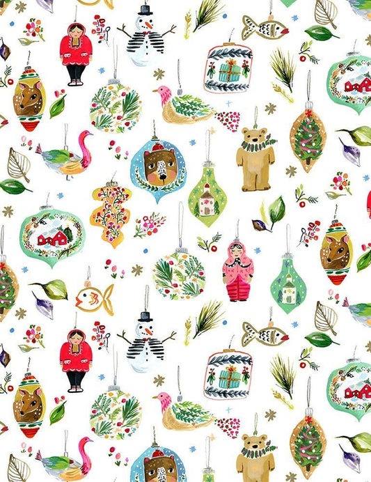 Love At Frost Sight Ornaments STELLA-DJL1840-MULTI Cotton Woven Fabric