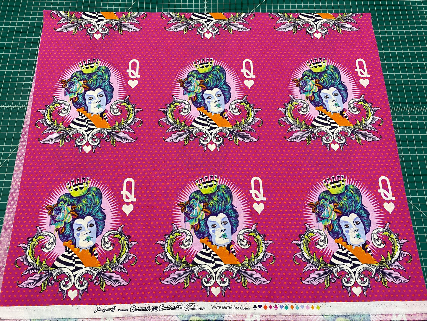 Tula Pink Curiouser & Curiouser The Red Queen Daydream PWTP160.DAYDREAM Cotton Woven Fabric Sold as 26" Panel of 3 Rows
