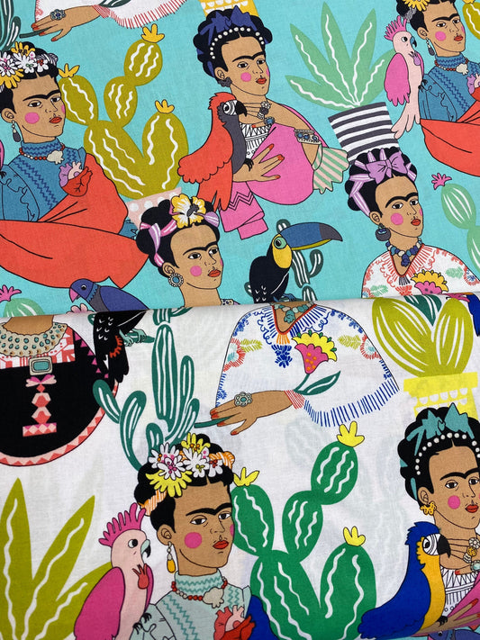 Folklorico Frida con Las Plumas Natural 8857A Cotton Woven Fabric