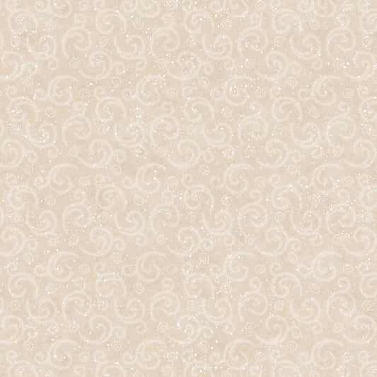 I Love SN'Gnomes by Shelly Comisky Swirl Beige F9638-33 100% Cotton Flannel Fabric