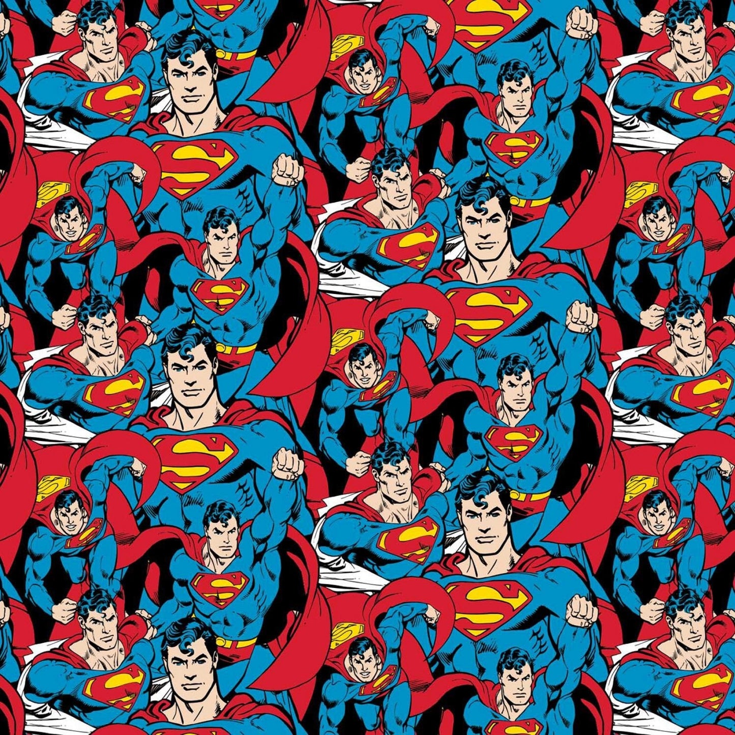 Licensed Superman Crowd 23400703-1 Cotton Woven Fabric