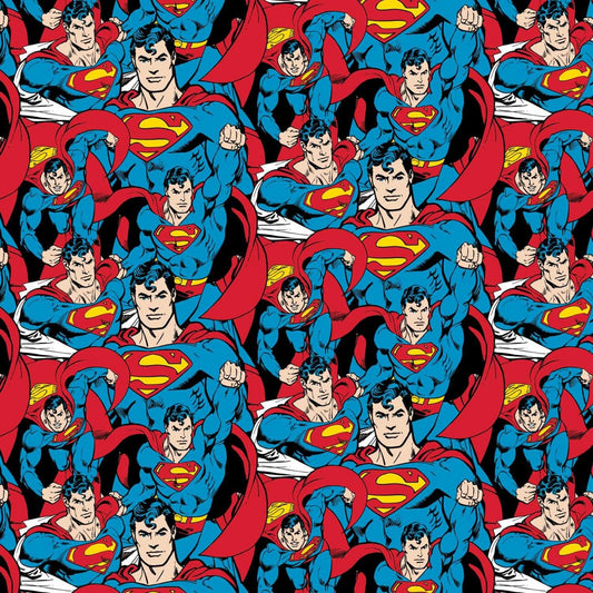 Licensed Superman Crowd 23400703-1 Cotton Woven Fabric