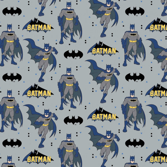 Licensed Young DC by DC Fabrics Batman Grey 23421471-3 Cotton Woven Fabric