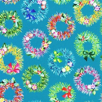 Wishwell Glow by Vanessa Lillrose & Linda Fitch  WELD-20212-213 Teal Cotton Woven Fabric