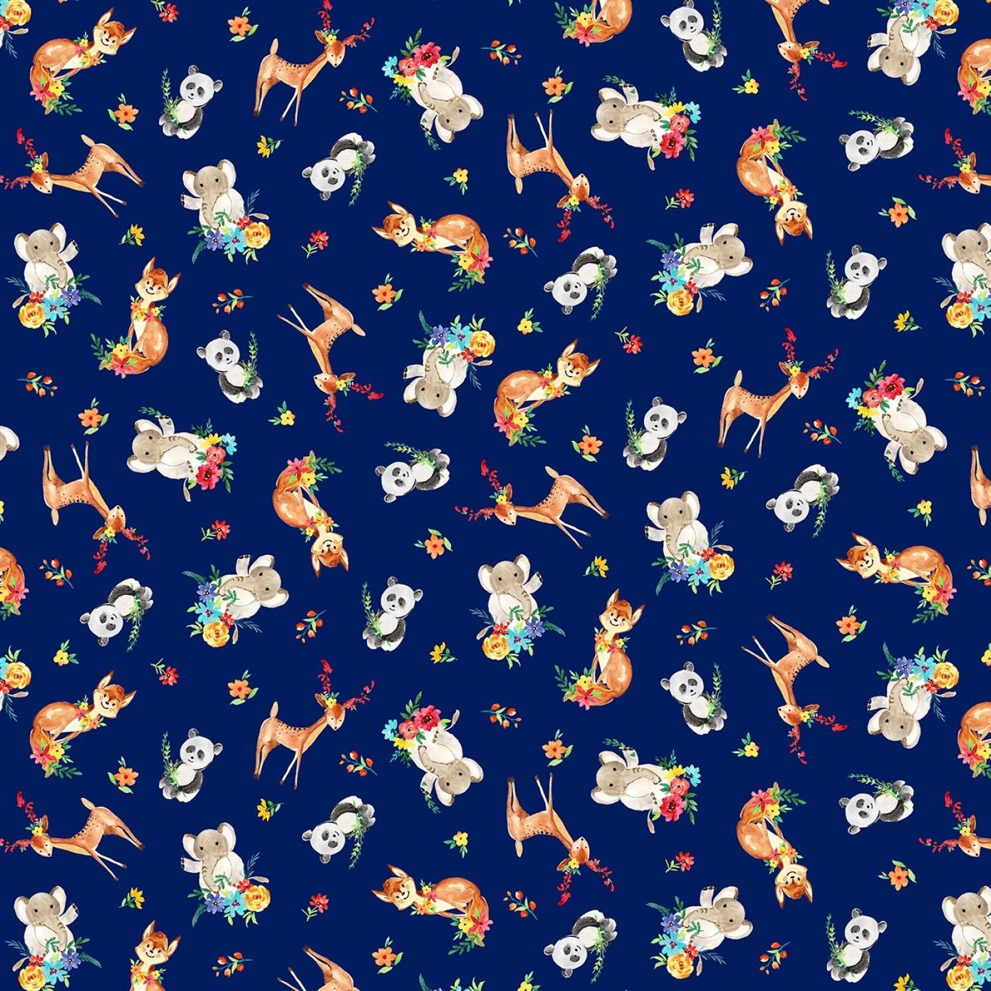 Everyone is Invited Cute and Fun Navy DCX9801-NAVY Cotton Woven Fabric