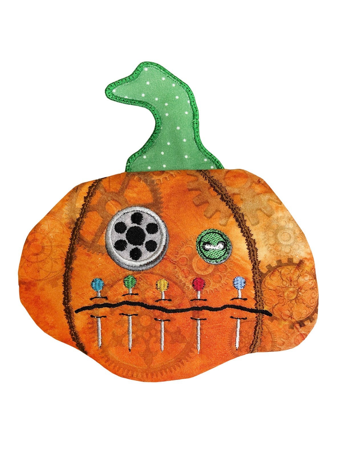ITH Steampunk Pinhead Pumpkin Pouch Embroidery CD (hqh 06 dde)