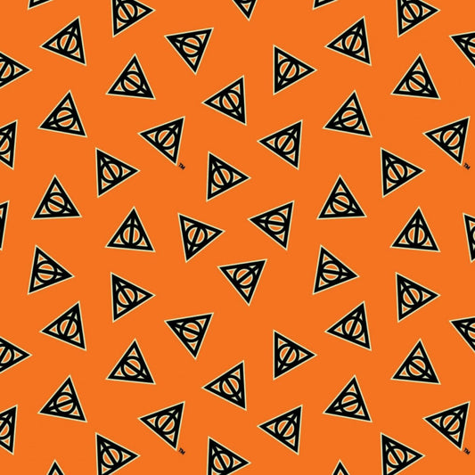 Character Halloween 2 Licensed Harry Potter Deathly Hallows Glow in the Dark Orange 23800597R-5 Cotton Woven Fabric