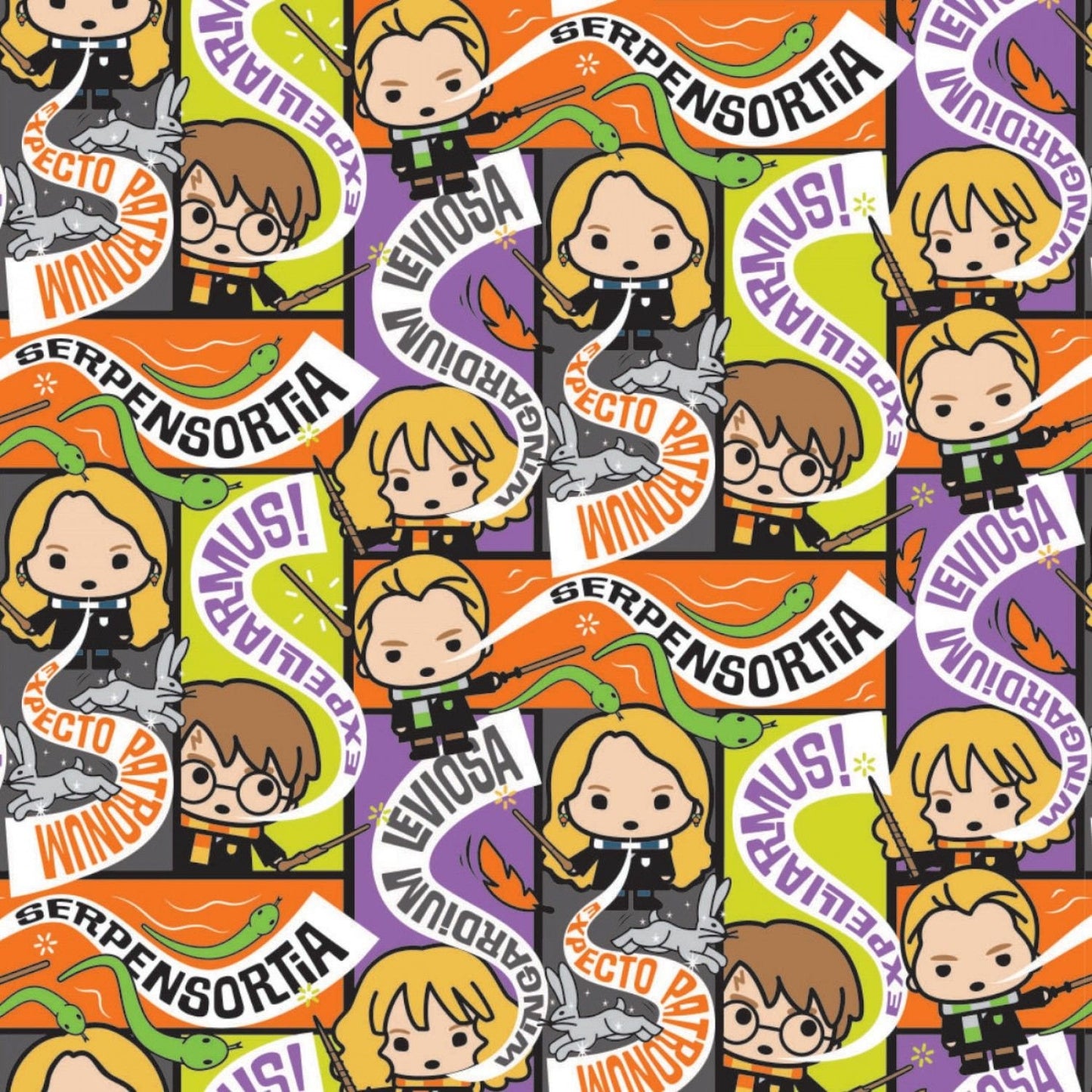 Character Halloween 2 Licensed Harry Potter Spell Casts 23800687-1 Cotton Woven Fabric
