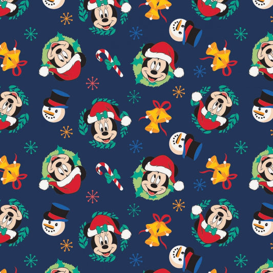 Character Winter Holiday 2 Licensed Mickey Mouse Joy to the World 85271028-1 Cotton Woven Fabric