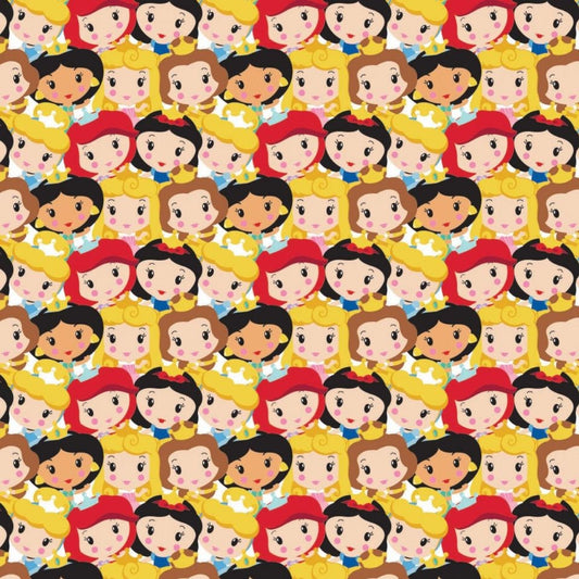 Licensed Disney Princess Kawaii Party 85101903-1 Cotton Woven Fabric