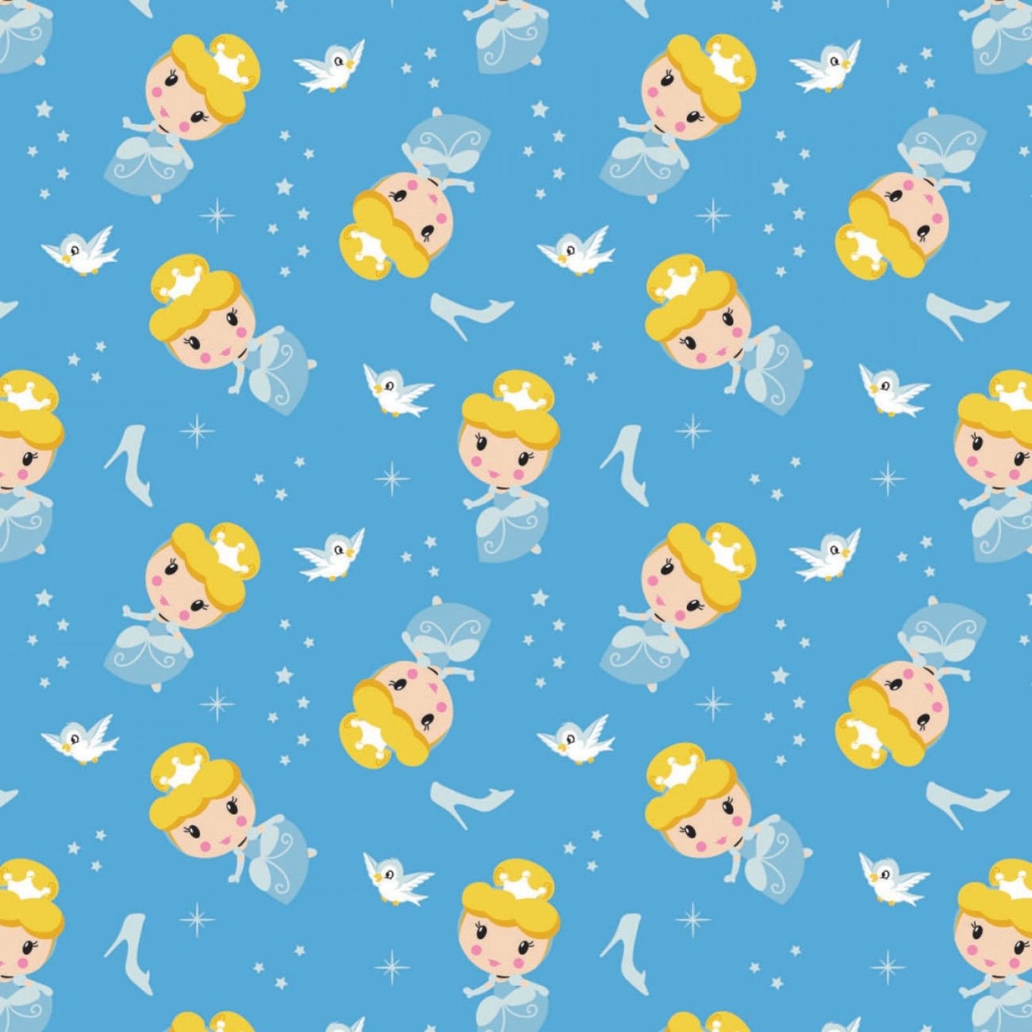 Licensed Disney Princess Kawaii Cinderella 85101907-1  Cotton Woven Fabric
