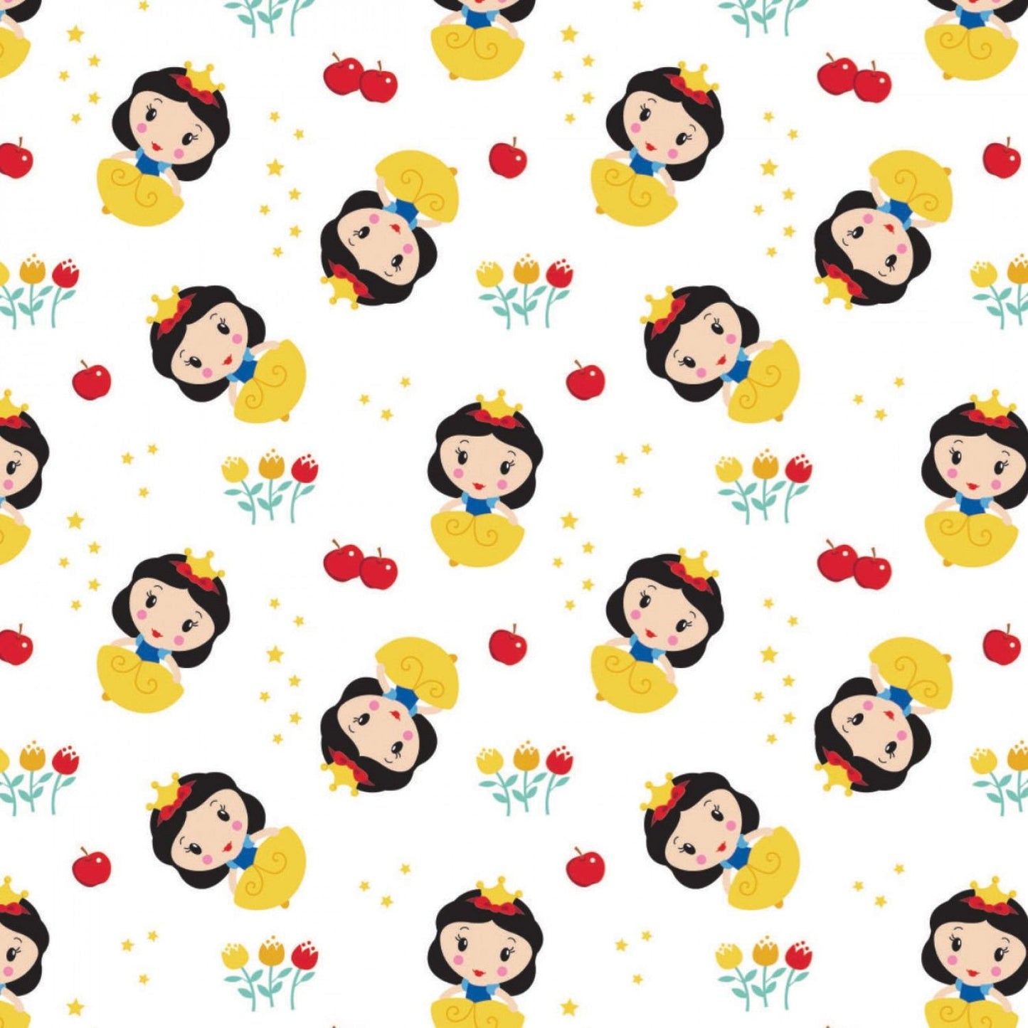 Licensed Disney Princess Kawaii Snow White 85101904-1 Cotton Woven Fabric