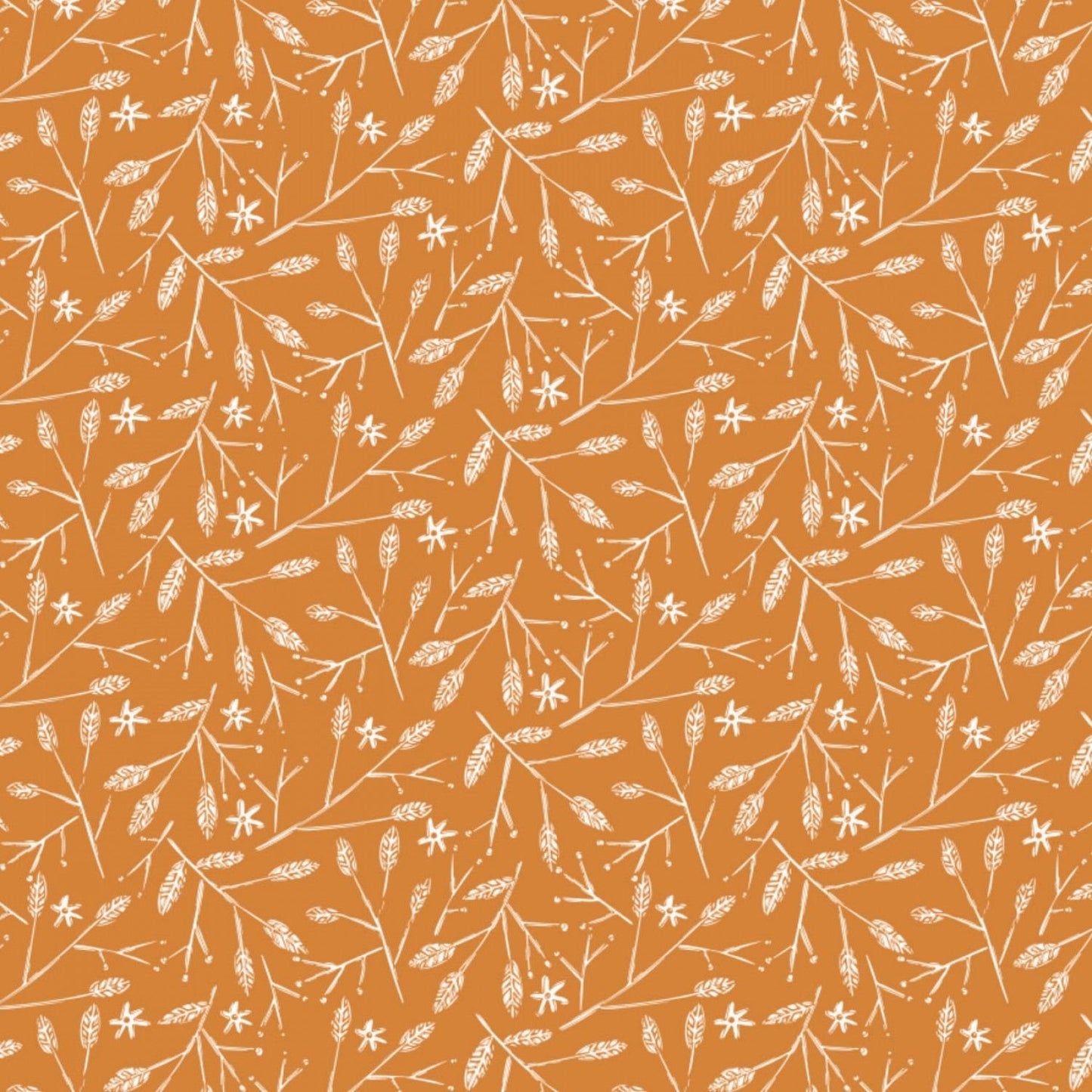 Harvest Time by Vicky Yorke Twigs Orange 30200504-1 Cotton Woven Fabric