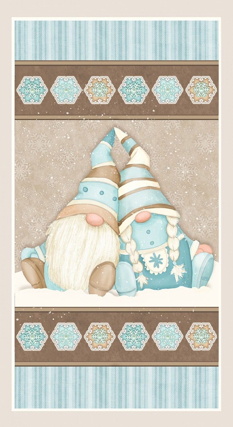 I Love SN'Gnomes by Shelly Comisky 24" Panel Gnome F9646P-13 100% Cotton Flannel Fabric