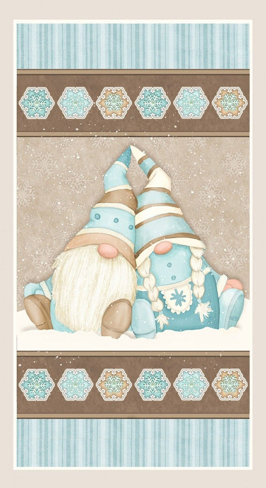 I Love SN'Gnomes by Shelly Comisky 24" Panel Gnome F9646P-13 100% Cotton Flannel Fabric