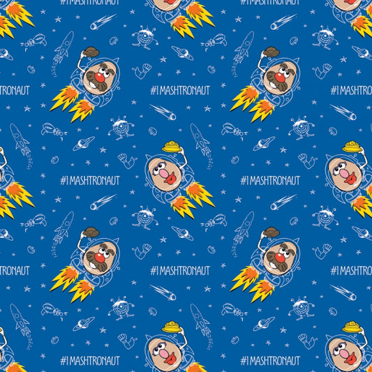 Licensed Mr Potato Head Mashtronaut Blue 95030115-1 Cotton Woven Fabric