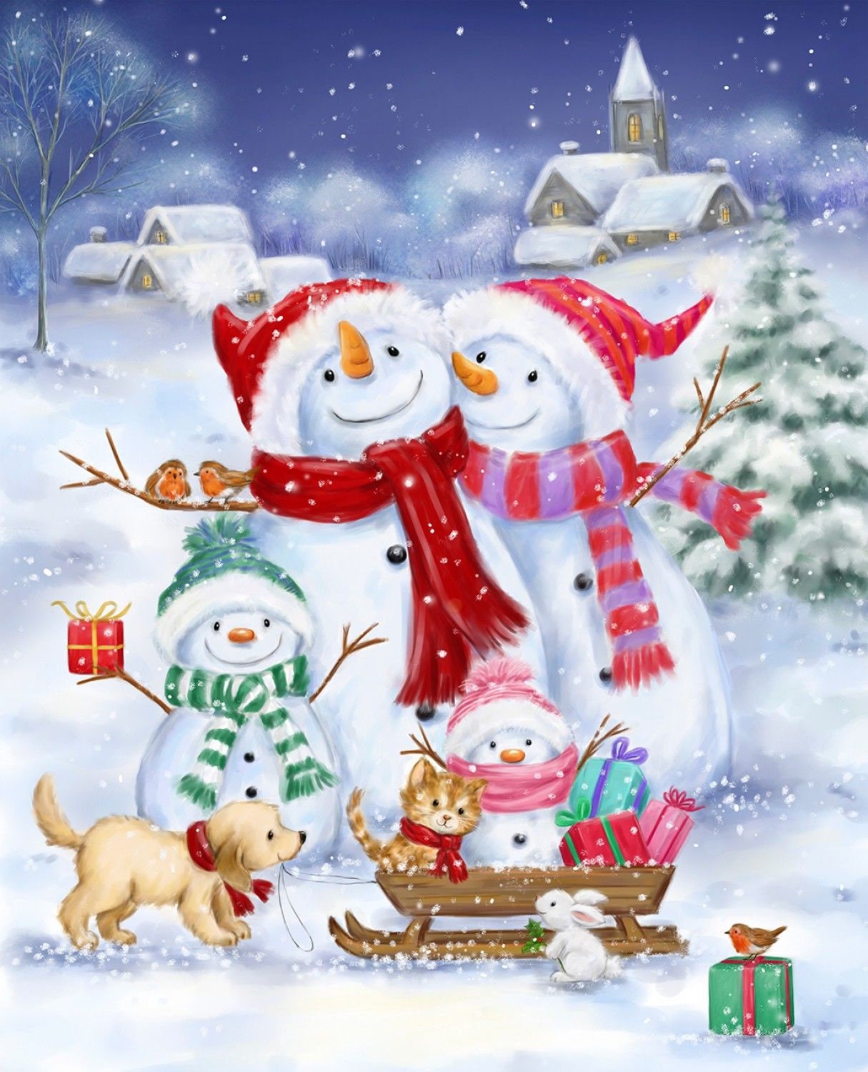 Holiday Spirit from Four Seasons 36" Panel Snowman AL48260C1 Digitally Printed Cotton Woven Panel