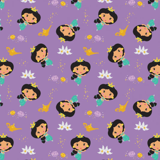 Licensed Disney Princess Kawaii Jasmine 85101909-1 Cotton Woven Fabric