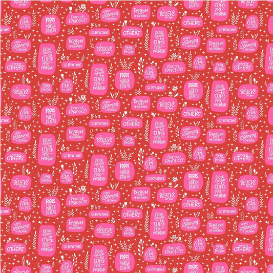 Positivi-Tea by Lori Danelle Tea Inspiration Red DDC9914-RED Cotton Woven Fabric