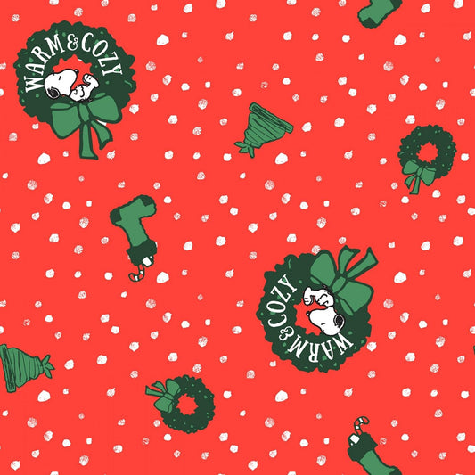 Licensed Peanuts Christmas Snoopy Toss 71784D650715 Cotton Woven Fabric