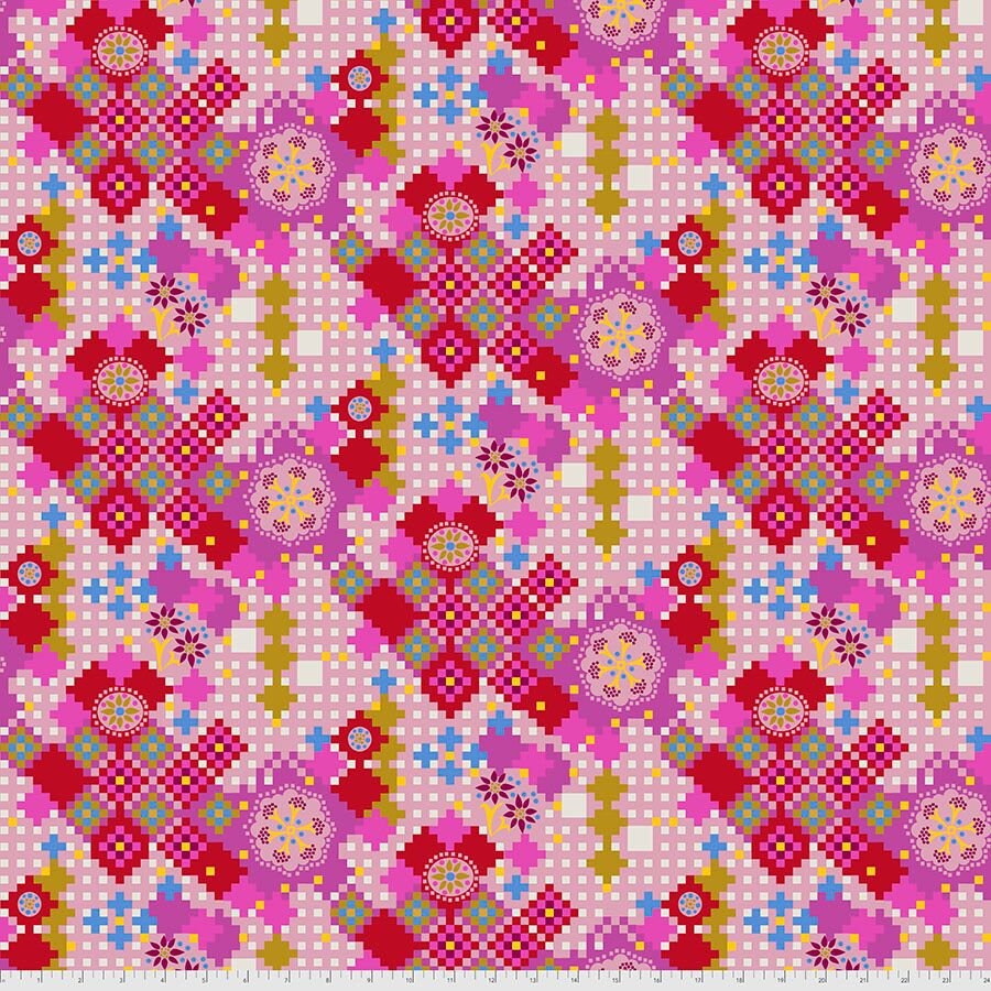 Love Always, AM by Anna Maria Horner Postage Due Candy PWAH068.CANDY Cotton Woven Fabric
