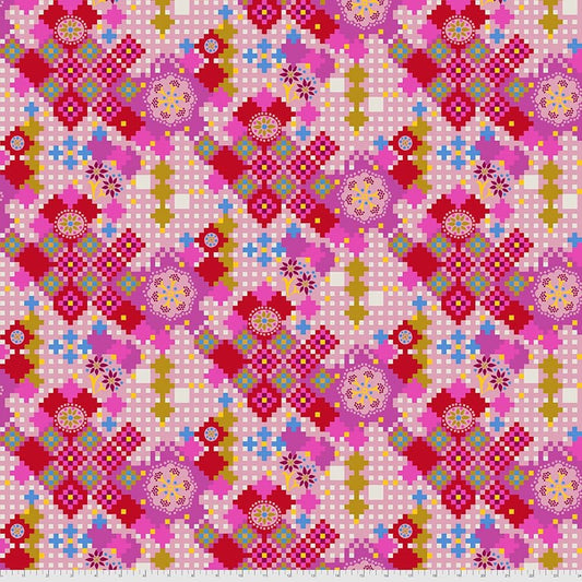 Love Always, AM by Anna Maria Horner Postage Due Candy PWAH068.CANDY Cotton Woven Fabric