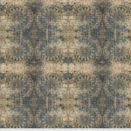 Abandoned 2 by Tim Holtz Eclectic Elements Muted Medallions Indigo PWTH141.INDIGO Cotton Woven Fabric
