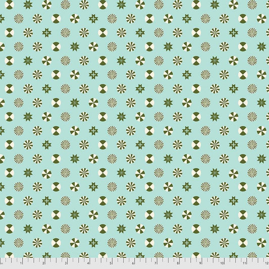 Tula Pink Holiday Homies Peppermint Stars Pine Fresh FNTP005.PINEFRESH 100% Cotton Flannel Fabric