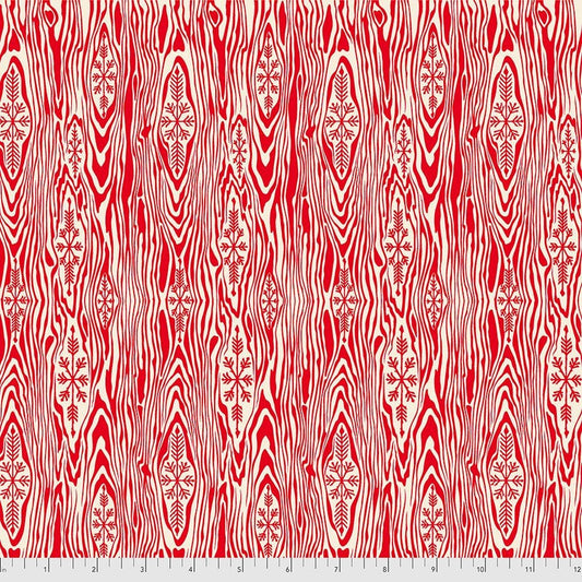 Tula Pink Holiday Homies Yule Log Holly Berry FNTP006.HOLLYBERRY 100% Cotton Flannel Fabric
