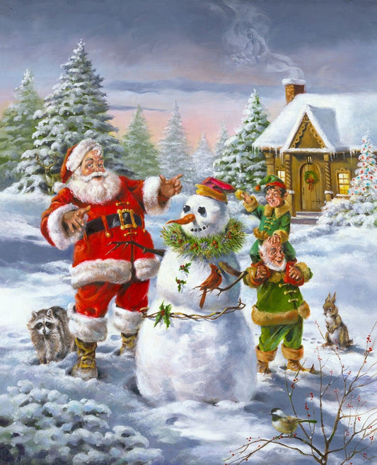 Holiday Spirit from Four Seasons 36" Panel Christmas Friends AL48270C1 Digitally Printed Cotton Woven Panel