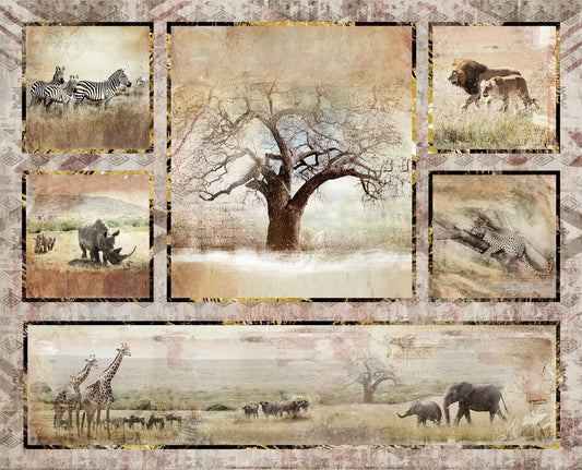 Global Luxe by PI Creative Art 34" Panel Tree 18005-MLT Digitally Printed Cotton Woven Panel