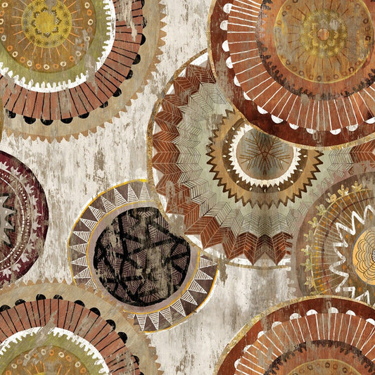 Global Luxe by PI Creative Art Medallion 18010-MLT Digitally Printed Cotton Woven Fabric