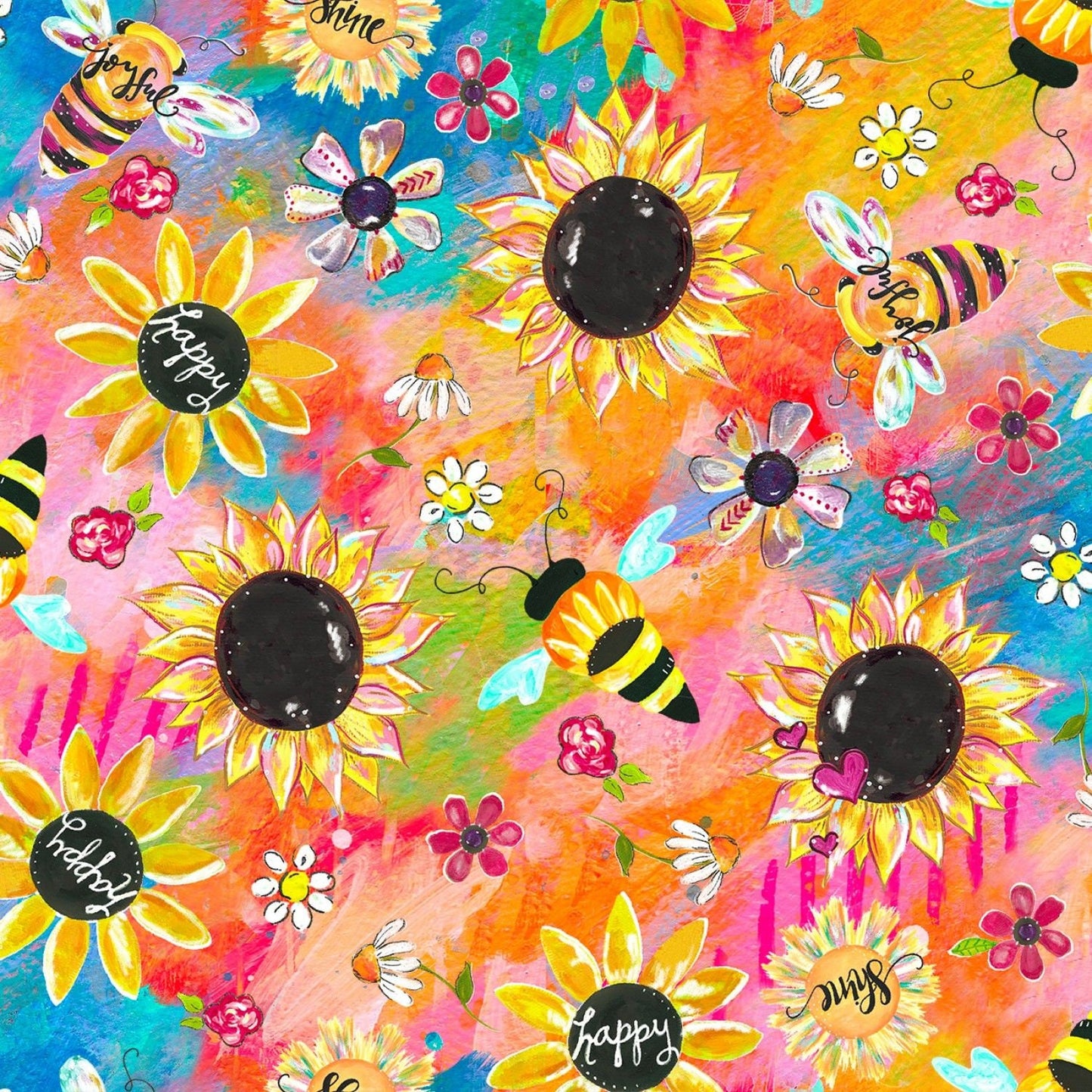 Joy Blooms by Bethany Joy Sunflowers 17297-MLT Digitally Printed Cotton Woven Fabric