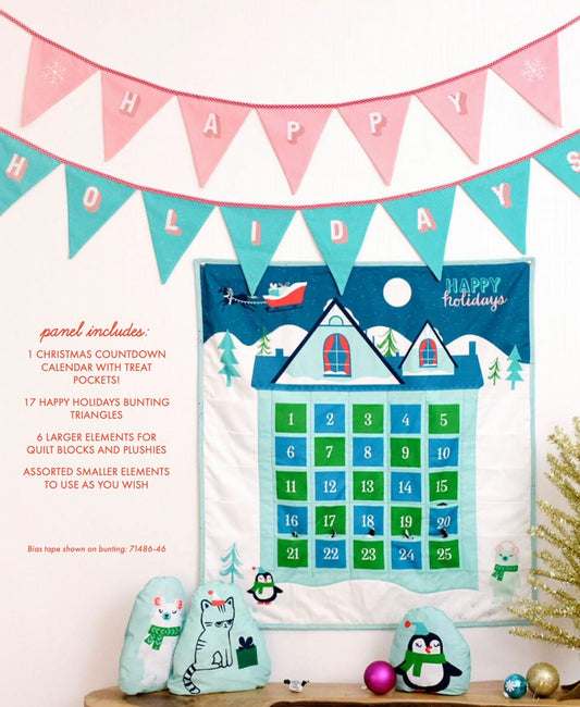 Peppermint Please by Sarah Watts of Ruby Star Society Christmas Countdown 58" x 70" Panel RS2040-11P Cotton Panel