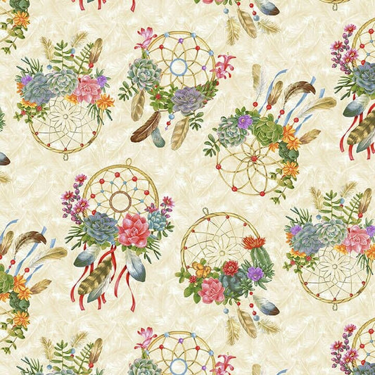 Dream Catcher by Jane Alison Tossed Dreamcatchers  9742-46 Cotton Woven Fabric