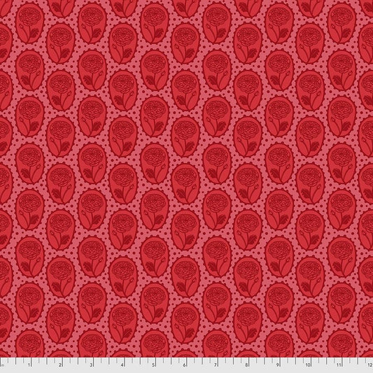 Love Always, AM by Anna Maria Horner Locket Coral PWAM018.CORAL Cotton Woven Fabric