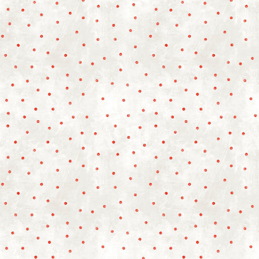 Time For Hot Cocoa by Conrad Knutsen Dots White 30527-113 Cotton Woven Fabric