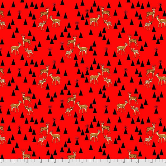 Tula Pink Holiday Homies Road Trip Holly Berry FNTP003.HOLLYBERRY 100% Cotton Flannel Fabric