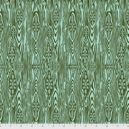Tula Pink Holiday Homies Yule Log Pine Fresh FNTP006.PINEFRESH 100% Cotton Flannel Fabric