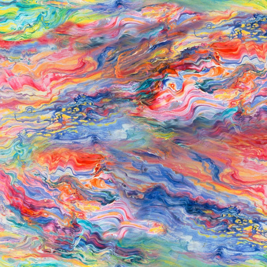 Call of the Sea by Josephine Wall Coral Reef 17990-MLT Digitally Printed Cotton Woven Fabric