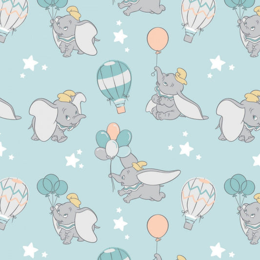 Licensed Disney Dumbo My Little Circus My Little Circus Light Blue 85160301-2 Cotton Woven Fabric