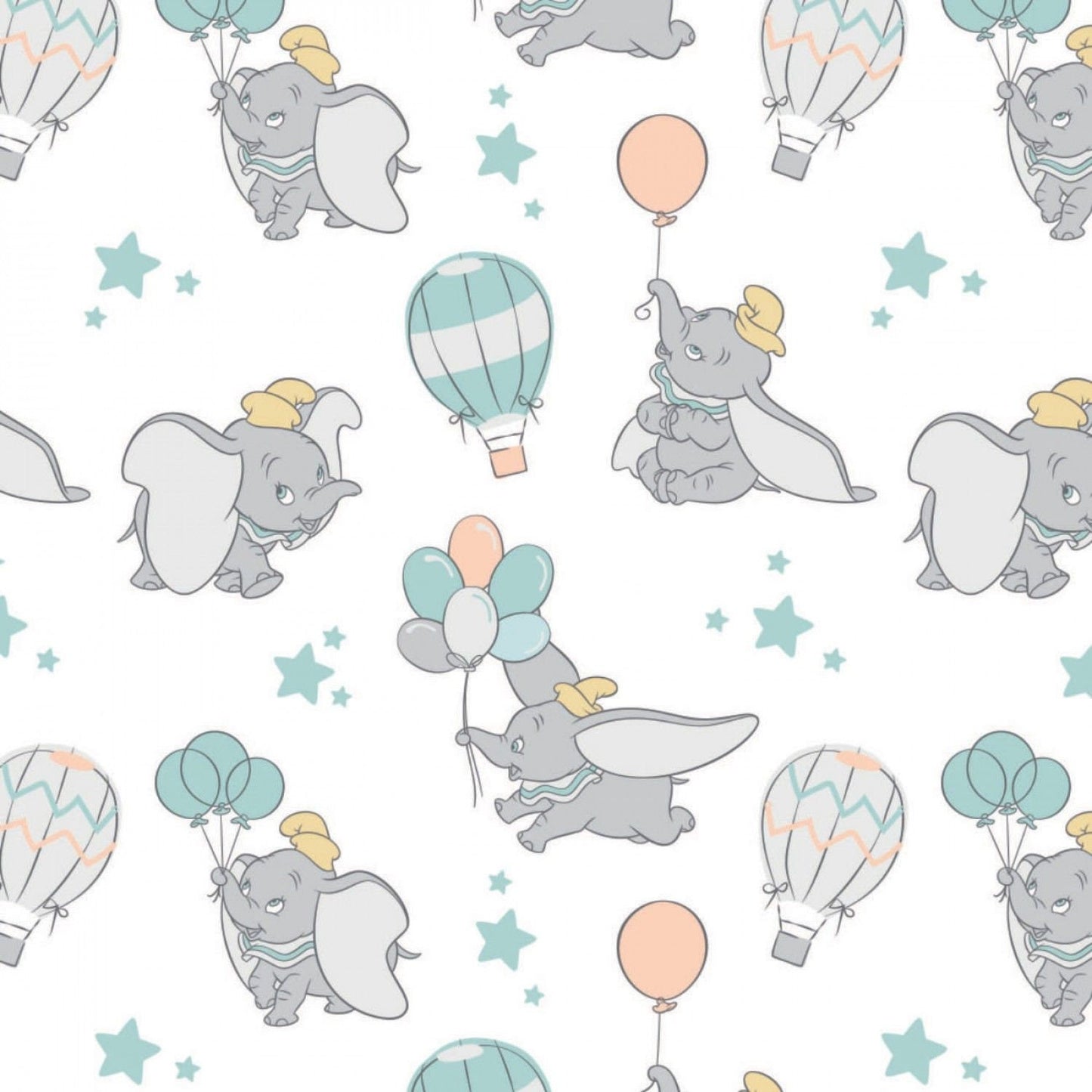 Licensed Disney Dumbo My Little Circus My Little Circus White 85160301-1 Cotton Woven Fabric