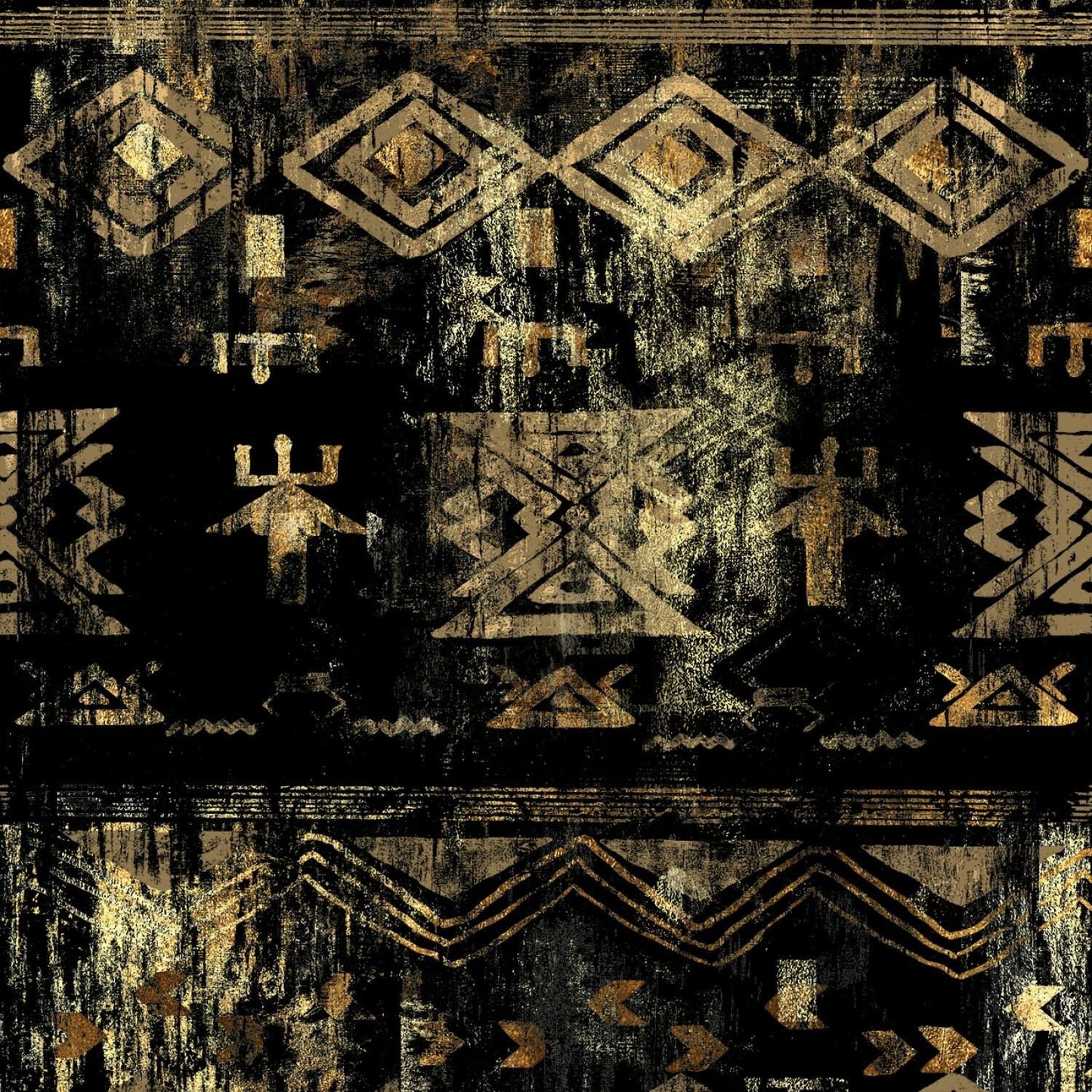 Last Piece 35 inches Global Luxe by PI Creative Art Safari Texture 18006-BLK Digitally Printed Cotton Woven Fabric