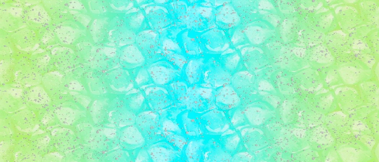 Mixology with Silver Glitter Ice Green/Blue Glitter 18022-MLT Cotton Woven Fabric
