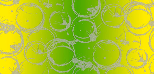 Mixology with Silver Glitter Rings Yellow/Green Glitter 18023-MLT Cotton Woven Fabric
